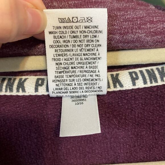 Victorias Secret Sweater Womens Size Medium PINK Gym Lounge Athletic Pullover - Picture 6 of 10